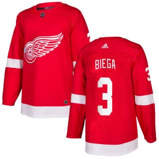 Men's Alex Biega Detroit Red Wings Adidas Home Jersey - Authentic Red