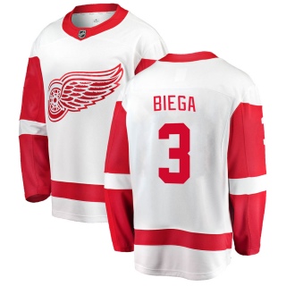 Men's Alex Biega Detroit Red Wings Fanatics Branded Away Jersey - Breakaway White