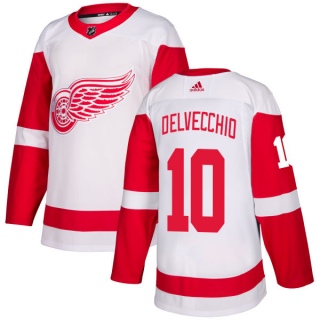 Men's Alex Delvecchio Detroit Red Wings Adidas Jersey - Authentic White