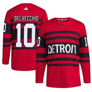 Men's Alex Delvecchio Detroit Red Wings Adidas Reverse Retro 2.0 Jersey - Authentic Red