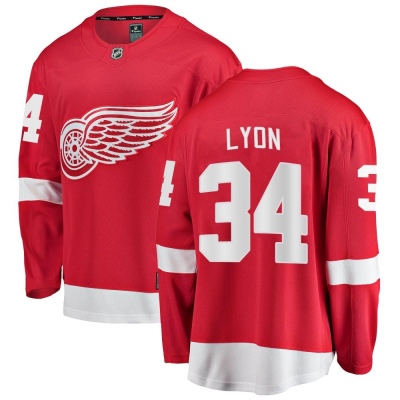 Men's Alex Lyon Detroit Red Wings Fanatics Branded Home Jersey - Breakaway Red