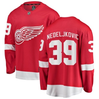 Men's Alex Nedeljkovic Detroit Red Wings Fanatics Branded Home Jersey - Breakaway Red