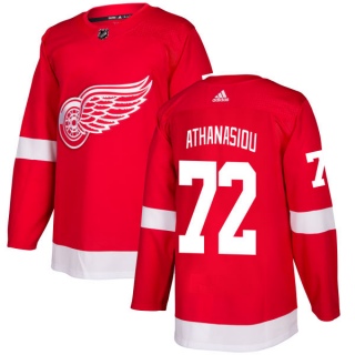 Men's Andreas Athanasiou Detroit Red Wings Adidas Jersey - Authentic Red