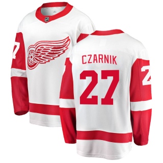 Men's Austin Czarnik Detroit Red Wings Fanatics Branded Away Jersey - Breakaway White