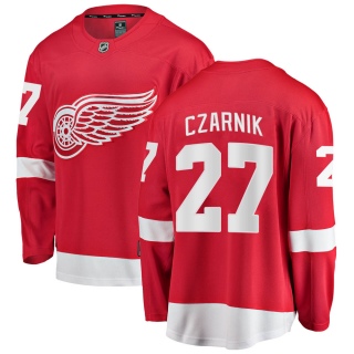 Men's Austin Czarnik Detroit Red Wings Fanatics Branded Home Jersey - Breakaway Red