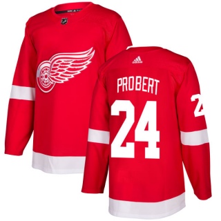 Men's Bob Probert Detroit Red Wings Adidas Jersey - Authentic Red
