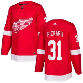Men's Calvin Pickard Detroit Red Wings Adidas Home Jersey - Authentic Red