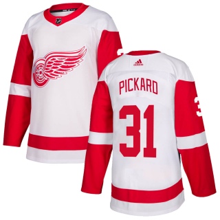Men's Calvin Pickard Detroit Red Wings Adidas Jersey - Authentic White