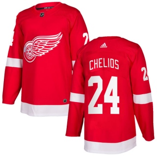 Men's Chris Chelios Detroit Red Wings Adidas Home Jersey - Authentic Red