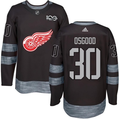 Men's Chris Osgood Detroit Red Wings 1917- 100th Anniversary Jersey - Authentic Black