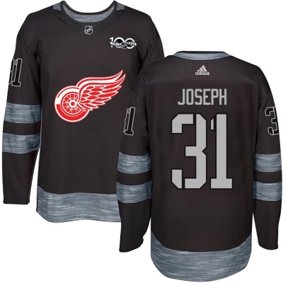 Men's Curtis Joseph Detroit Red Wings 1917- 100th Anniversary Jersey - Authentic Black