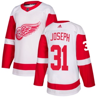 Men's Curtis Joseph Detroit Red Wings Adidas Jersey - Authentic White
