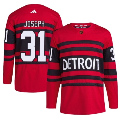 Men's Curtis Joseph Detroit Red Wings Adidas Reverse Retro 2.0 Jersey - Authentic Red