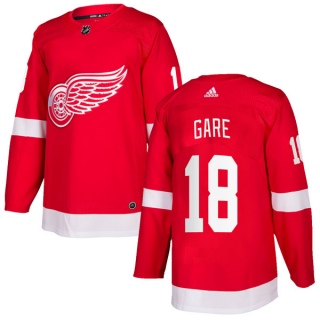 Men's Danny Gare Detroit Red Wings Adidas Home Jersey - Authentic Red