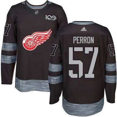 Men's David Perron Detroit Red Wings 1917- 100th Anniversary Jersey - Authentic Black