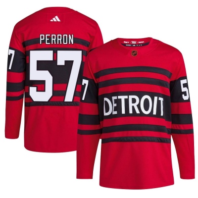 Men's David Perron Detroit Red Wings Adidas Reverse Retro 2.0 Jersey - Authentic Red