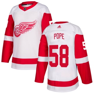Men's David Pope Detroit Red Wings Adidas Jersey - Authentic White