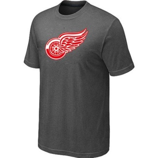 Men's Detroit Red Wings Big & Tall Logo T-Shirt - Dark - Grey