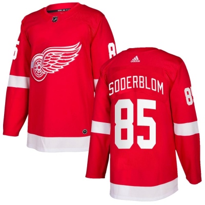 Men's Elmer Soderblom Detroit Red Wings Adidas Home Jersey - Authentic Red