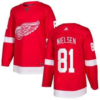 Men's Frans Nielsen Detroit Red Wings Adidas Home Jersey - Authentic Red