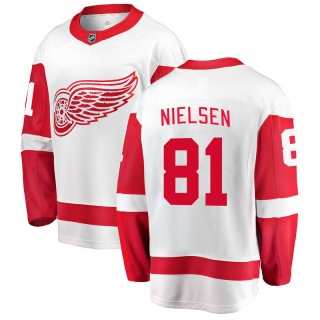 Men's Frans Nielsen Detroit Red Wings Fanatics Branded Away Jersey - Breakaway White