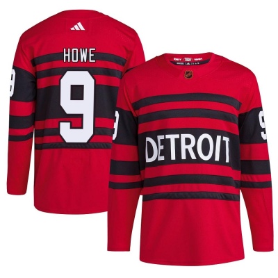 Men's Gordie Howe Detroit Red Wings Adidas Reverse Retro 2.0 Jersey - Authentic Red