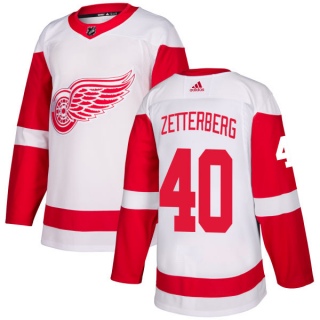 Men's Henrik Zetterberg Detroit Red Wings Adidas Jersey - Authentic White