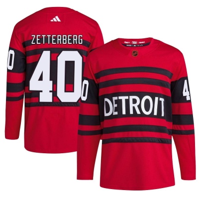 Men's Henrik Zetterberg Detroit Red Wings Adidas Reverse Retro 2.0 Jersey - Authentic Red