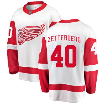 Men's Henrik Zetterberg Detroit Red Wings Fanatics Branded Away Jersey - Breakaway White