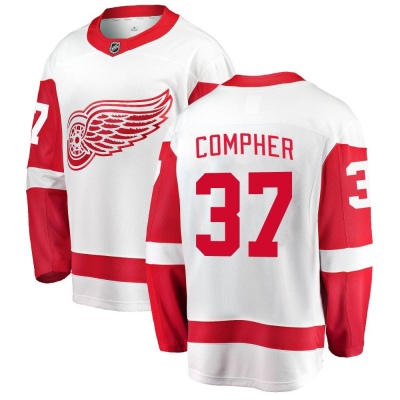 Men's J.T. Compher Detroit Red Wings Fanatics Branded Away Jersey - Breakaway White