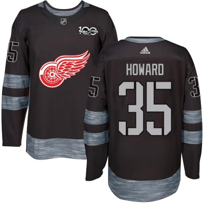 Men's Jimmy Howard Detroit Red Wings 1917- 100th Anniversary Jersey - Authentic Black