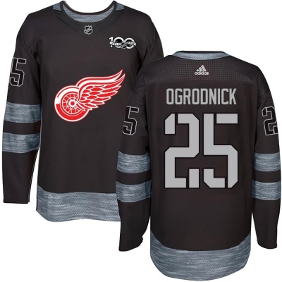 Men's John Ogrodnick Detroit Red Wings 1917- 100th Anniversary Jersey - Authentic Black