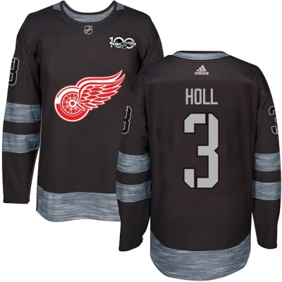Men's Justin Holl Detroit Red Wings 1917- 100th Anniversary Jersey - Authentic Black