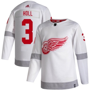 Men's Justin Holl Detroit Red Wings Adidas 2020/21 Reverse Retro Jersey - Authentic White