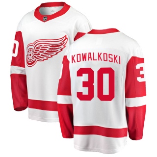 Men's Justin Kowalkoski Detroit Red Wings Fanatics Branded Away Jersey - Breakaway White