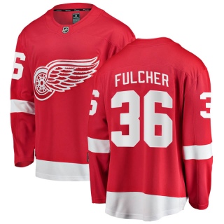 Men's Kaden Fulcher Detroit Red Wings Fanatics Branded Home Jersey - Breakaway Red