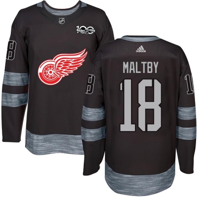 Men's Kirk Maltby Detroit Red Wings 1917- 100th Anniversary Jersey - Authentic Black