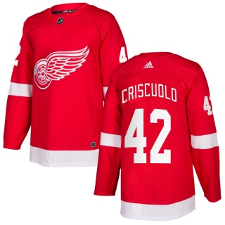 Men's Kyle Criscuolo Detroit Red Wings Adidas Home Jersey - Authentic Red
