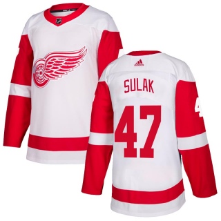 Men's Libor Sulak Detroit Red Wings Adidas Jersey - Authentic White