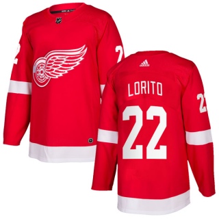 Men's Matthew Lorito Detroit Red Wings Adidas Home Jersey - Authentic Red