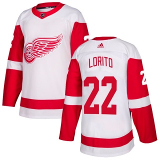 Men's Matthew Lorito Detroit Red Wings Adidas Jersey - Authentic White
