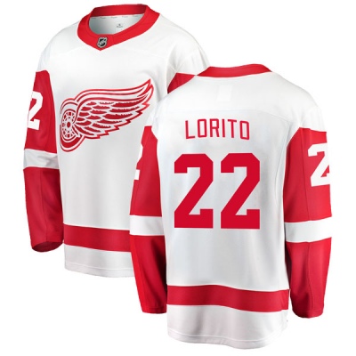 Men's Matthew Lorito Detroit Red Wings Fanatics Branded Away Jersey - Breakaway White