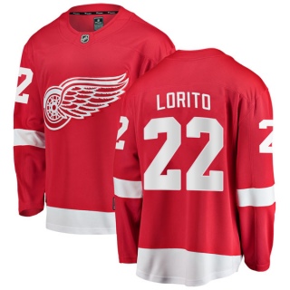 Men's Matthew Lorito Detroit Red Wings Fanatics Branded Home Jersey - Breakaway Red