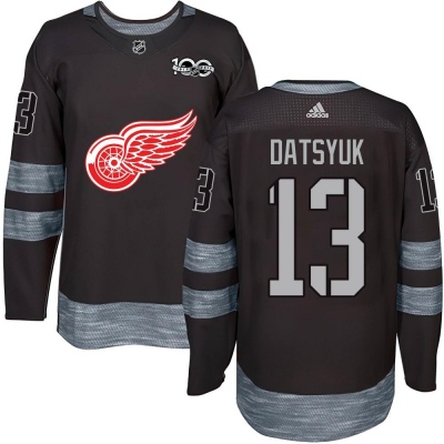 Men's Pavel Datsyuk Detroit Red Wings 1917- 100th Anniversary Jersey - Authentic Black