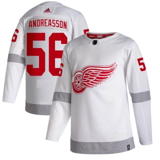 Men's Pontus Andreasson Detroit Red Wings Adidas 2020/21 Reverse Retro Jersey - Authentic White