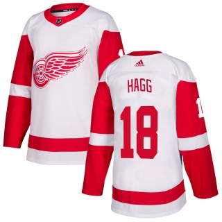 Men's Robert Hagg Detroit Red Wings Adidas Jersey - Authentic White