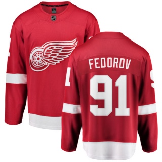 Men's Sergei Fedorov Detroit Red Wings Fanatics Branded Home Jersey - Breakaway Red