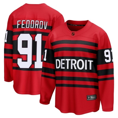 Men's Sergei Fedorov Detroit Red Wings Fanatics Branded Special Edition 2.0 Jersey - Breakaway Red