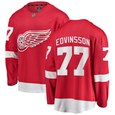 Men's Simon Edvinsson Detroit Red Wings Fanatics Branded Home Jersey - Breakaway Red