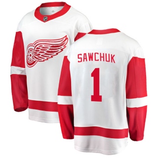 Men's Terry Sawchuk Detroit Red Wings Fanatics Branded Away Jersey - Breakaway White